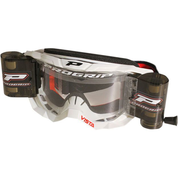 PRO GRIP GOGGLES VISTA MX AMERICA WITH ROLL OFF 3303 WHITE