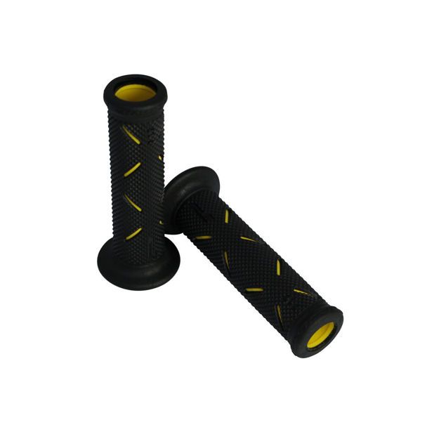 PRO GRIP GRIPS DOUBLE DENSITY ROAD 717 OPEN END BLACK/YELLOW
