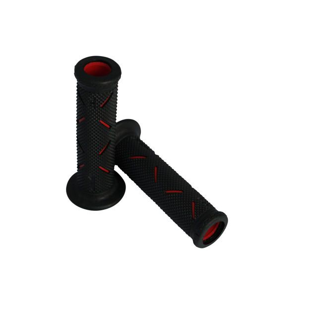 PRO GRIP GRIPS DOUBLE DENSITY ROAD 717 OPEN END BLACK/RED
