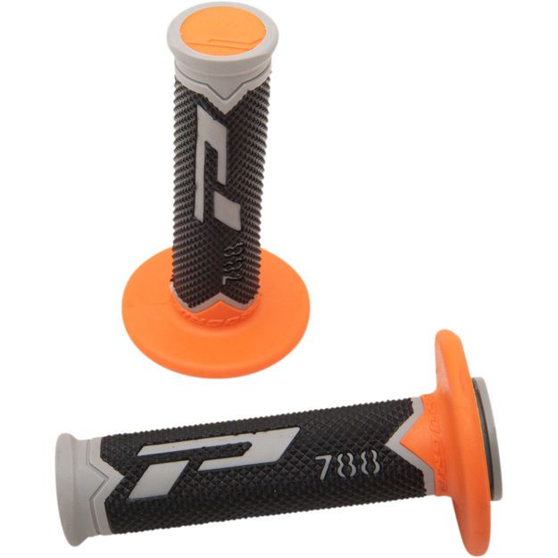 PRO GRIP GRIPS TRIPLE DENSITY OFFROAD 788 CLOSED END GRAY/ORANGE/BLACK
