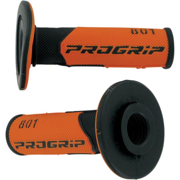 PRO GRIP GRIPS DOUBLE DENSITY OFFROAD 801 CLOSED END BLACK/ORANGE
