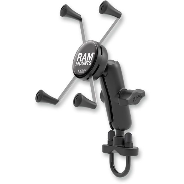RAM MOUNT RAM HANDLEBAR RAIL MOUNT FOR LARGE DEVICES PLASTIC BLACK  rails from 0.50" to 1.25" in diameter Βάση για μπαράκι τιμονιού