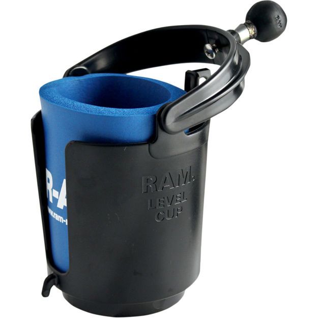 RAM MOUNT ΒΑΣΗ ΓΙΑ ΜΟΤΟΣΥΚΛΕΤΑ SELF-LEVELING CUP HOLDER 1" BALL Βάση για μπουκάλι/ποτήρι