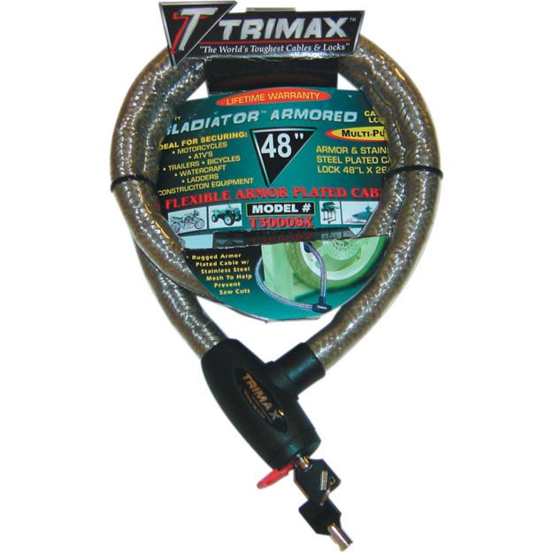 TRIMAX TRIMAX CABLE LOCK BRAIDED 48"X26MMTRIMAX κλειδαριά τύπου κουλούρα  48"X26mm