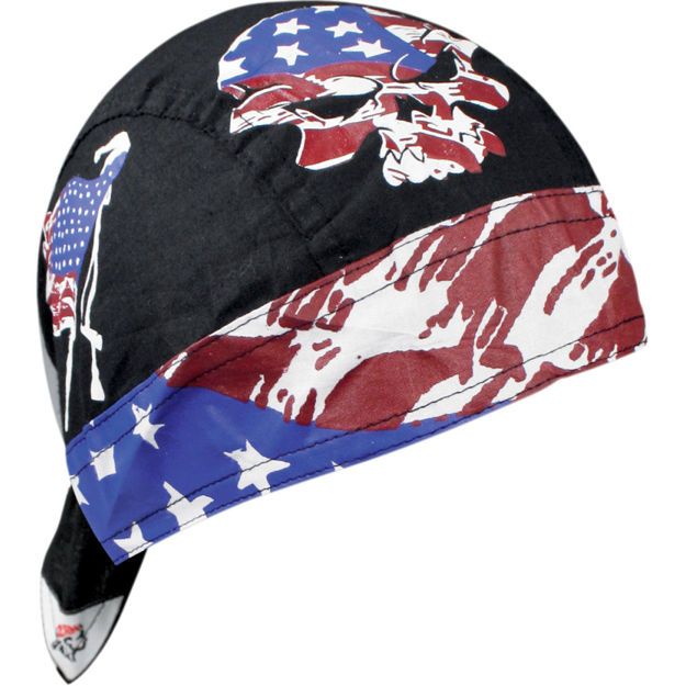 Μπαντάνα ZAN HEADGEAR  HEADWRAP FLYDANNA® VINTAGE PATRIOT Cotton ONE SIZE Μαύρο Κόκκινο Μπλε