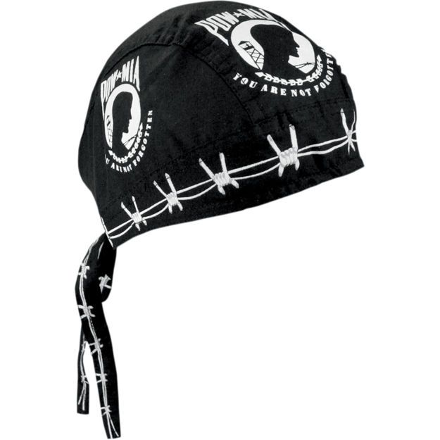 Μπαντάνα ZAN HEADGEAR HEADWRAP FLYDANNA® POW/MIA III  Cotton Μαύρη ONE SIZE