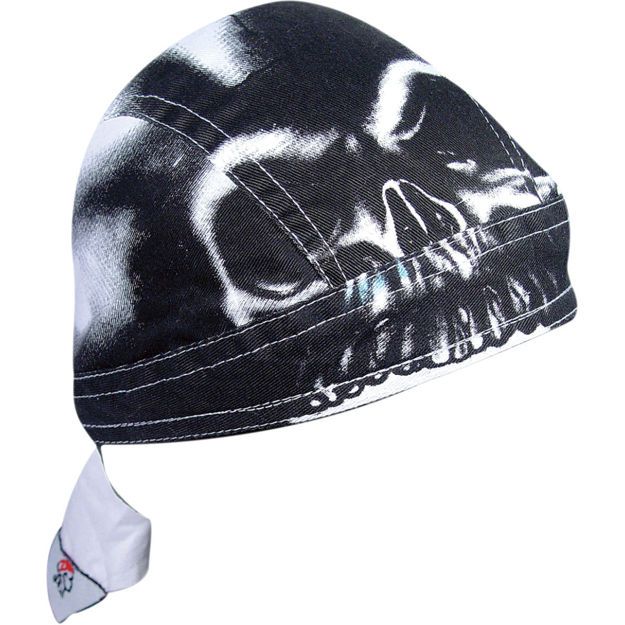 Κάλυμμα Κεφαλιού Αναβάτη ZAN HEADGEAR HEADWRAP FLYDANNA® ROAD HOG AIRBRUSHED SKULL Μαύρο Cotton ONE SIZE