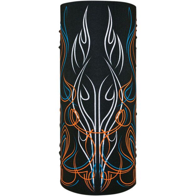 Περιλαίμιο one size ZAN HEADGEAR Motley Tube®  Pinstripe Flame Μαύρο Polyester
