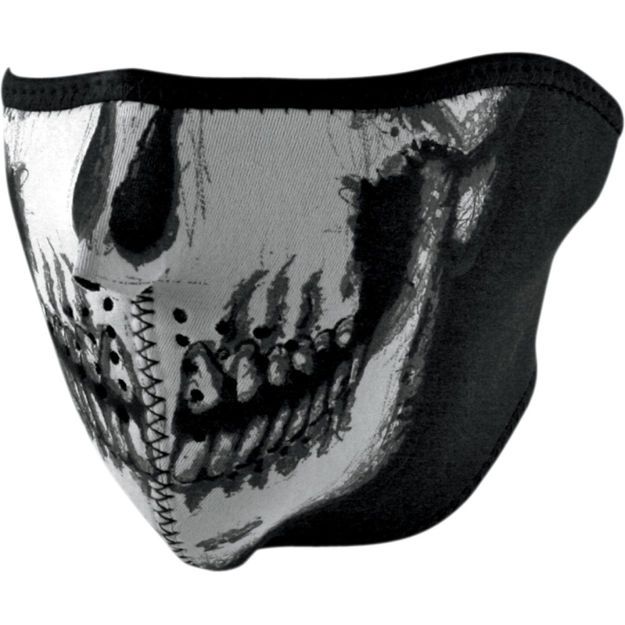 HALF FACE MASK ZAN HEADGEAR GLOW-IN-THE-DARK SKULL Μαύρο ONE SIZE