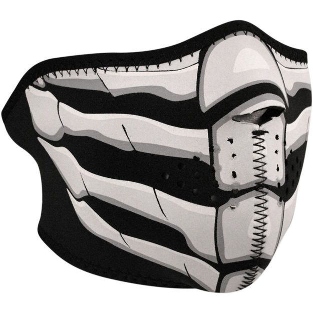 HALF FACE MASK ZAN HEADGEAR GLOW-IN-THE-DARK BONE BREATH Μαύρο ONE SIZE