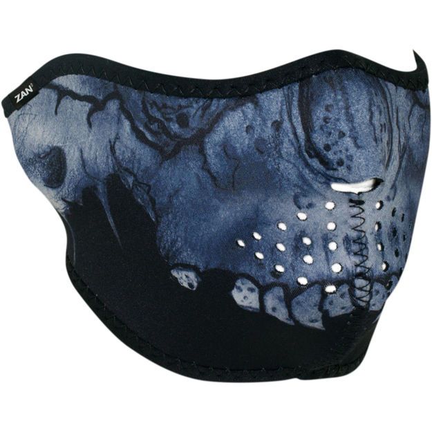 HALF FACE MASK ZAN HEADGEAR MIDNIGHT SKULL Μαύρο ONE SIZE