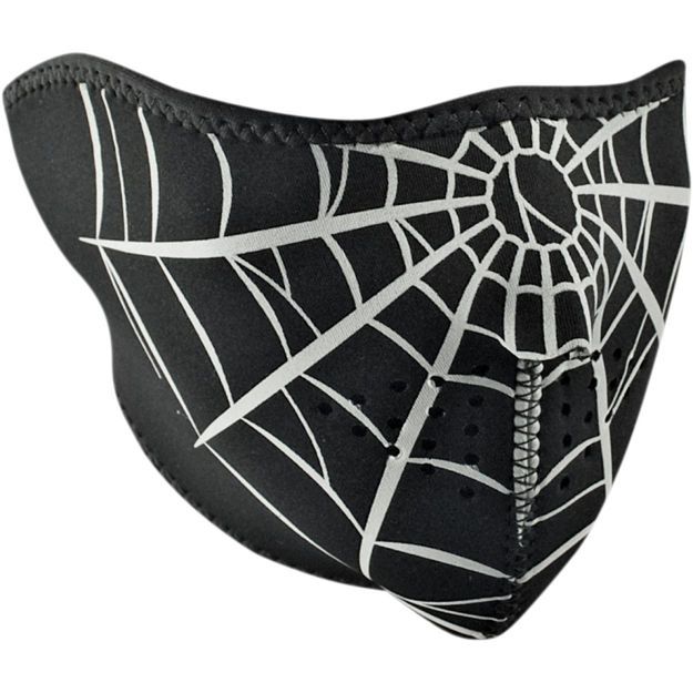 HALF FACE MASK ZAN HEADGEAR SPIDER WEB ONE SIZE Μαύρο
