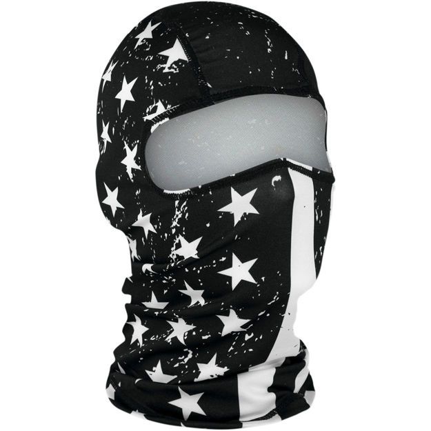Μπαλακλάβα one size ZAN HEADGEAR BALACLAVA FLAG BLACK/WHITE ONE SIZE Μαύρο