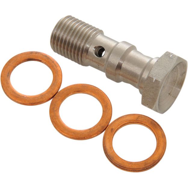 GOODRIDGE BANJO BOLT DOUBLE STAINLESS-STEEL SHORT M10X1,00 