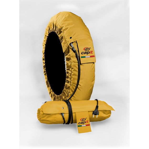 CAPIT TIRE WARMER SET SUPREMA SPINA MEDIUM/X-LARGE 17" YELLOW
