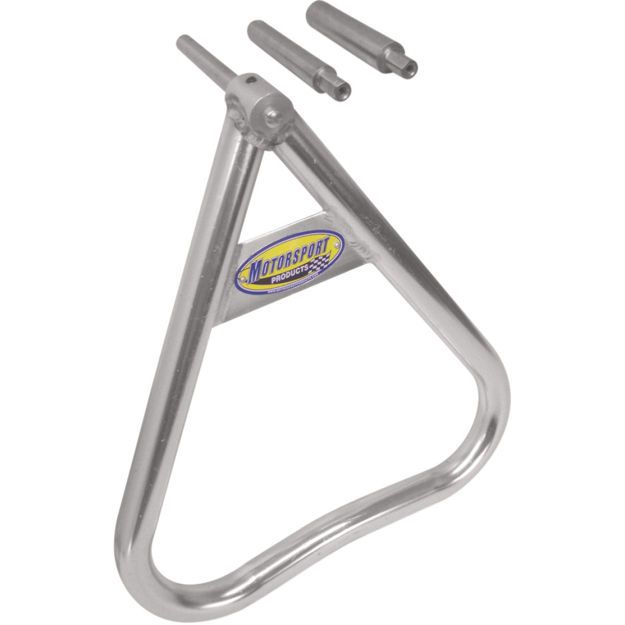 MOTORSPORT PRODUCTS STAND, TRI-MOTO ALUM SIL
