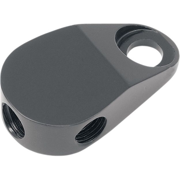 GOODRIDGE BRAKE TEE/ BRAKE SWITCH BODY WITH MOUNT FRONT BLACK 3x FEMALE 3/8x24 JIC/UNF