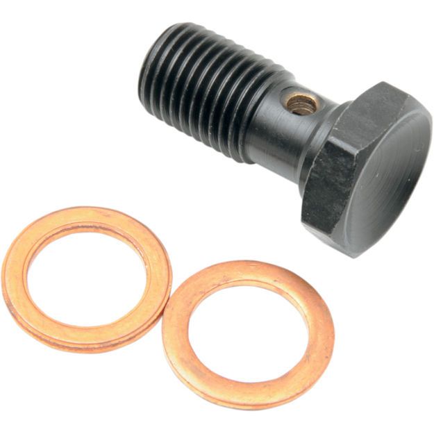GOODRIDGE SINGLE BANJO BOLT ALUMINIUM BLACK 3/8x24 JIC/UNF