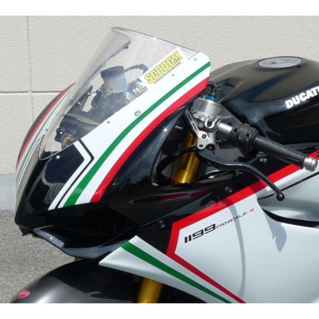 BULLSTER WINDSHIELD DOUBLE CURVE CLEAR 37 CM 3MM DUCATI PANIGALE 1199 2012-2013 PANIGALE 899 ABS 2014-2015