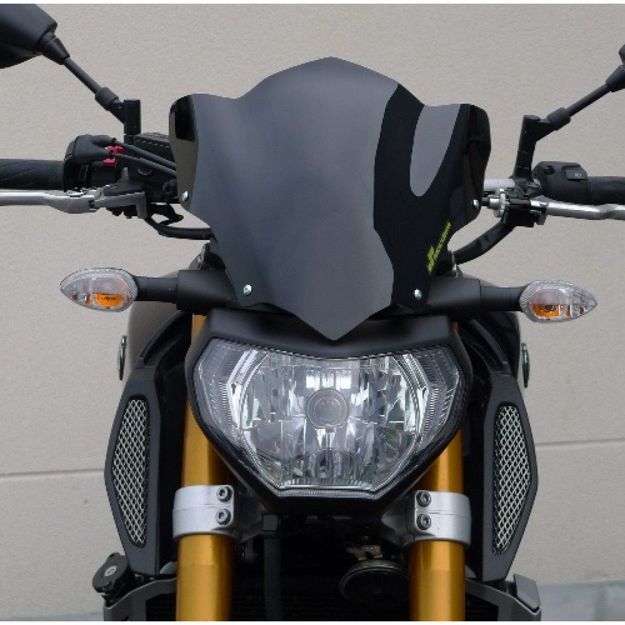 BULLSTER WINDSHIELD DEFLECTOR SMOKED BLACK 33 CM 3MM YAMAHA MT-09 2014-2016