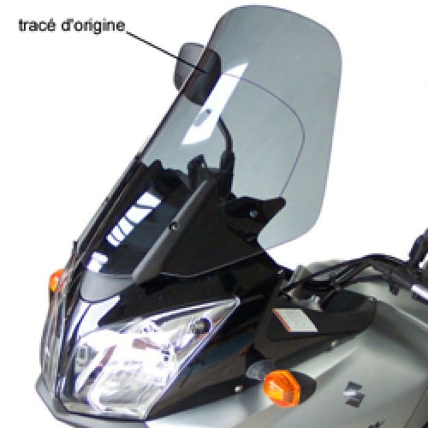 BULLSTER WINDSHIELD HIGH PROTECTION SMOKED GREY 53 CM 4MM SUZUKI DL 650 V-Strom 2004-2010 DL 1000 V-Strom 2004-2012