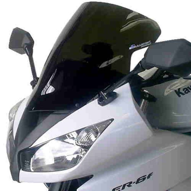 BULLSTER WINDSHIELD DOUBLE BUBBLE SMOKED BLACK 39 CM 3MM KAWASAKI ER-6F 650 2009-2010