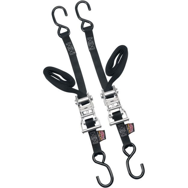 POWERTYE MFG TIEDOWN RATCHET / PAIR / BLACK / NYLON|STEEL
