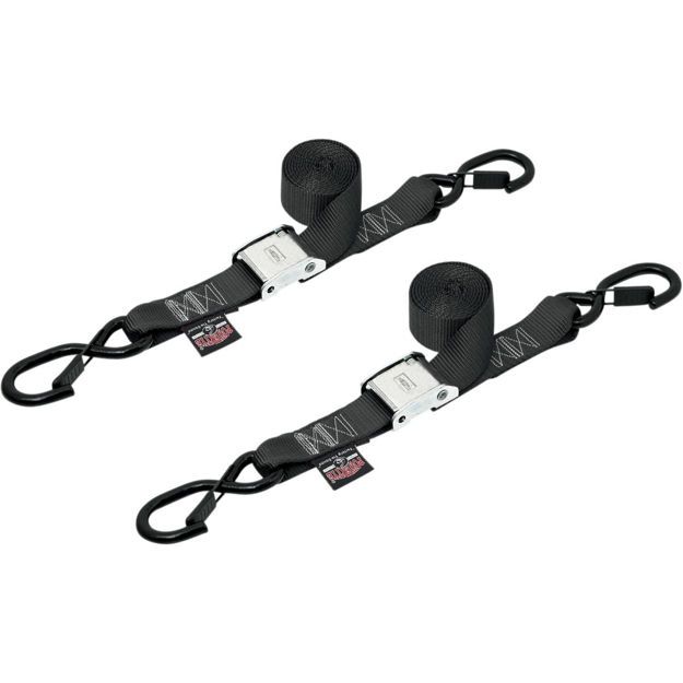 POWERTYE MFG CAM BUCKLE TIEDOWN / BLACK|BLACK / NYLON|STEEL