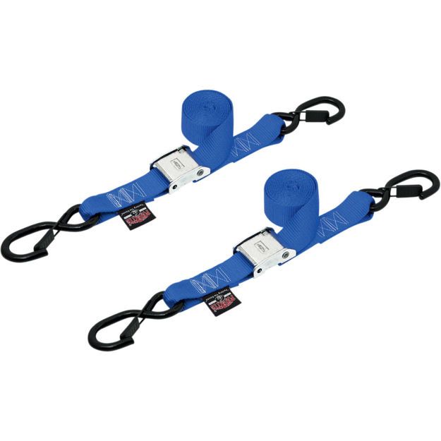 POWERTYE MFG CAM BUCKLE TIEDOWN / BLUE|BLACK / NYLON|STEEL
