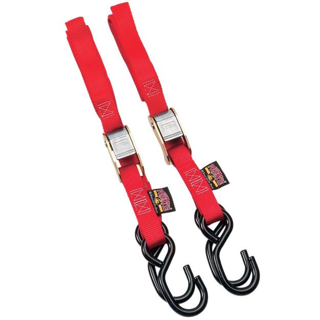 POWERTYE MFG STANDARD TIEDOWN / RED|BLACK / NYLON|STEEL
