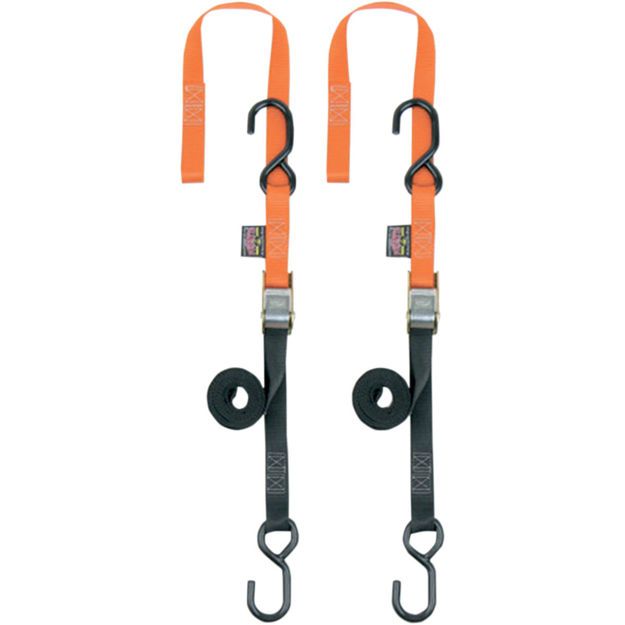 POWERTYE MFG SOFT-TYE TIEDOWN / BLACK|ORANGE / NYLON|STEEL
