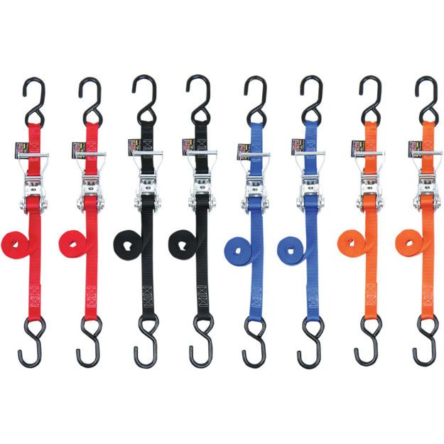 POWERTYE MFG TIEDOWN RATCHET / PAIR / RED / NYLON|STEEL