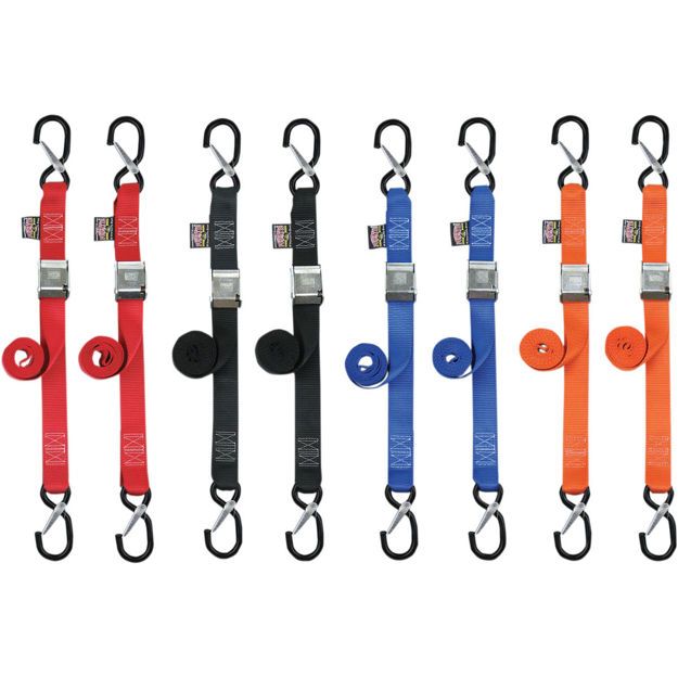 POWERTYE MFG CAM BUCKLE TIEDOWN / ORANGE|BLACK / NYLON|STEEL
