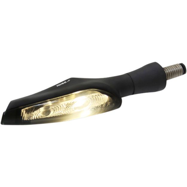 KOSO NORTH AMERICA TURN SIGNAL LED INFINITY FRONT BLACK 
