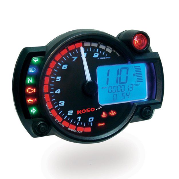 KOSO NORTH AMERICA DASH PANEL RX2N+ GP-STYLE SPEEDOMETER 0-10000RPM BLACK 
