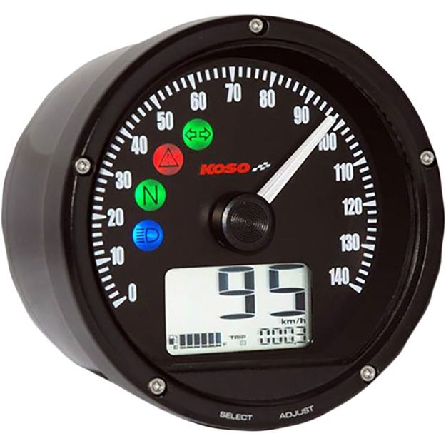 KOSO NORTH AMERICA D75 TACHOMTR BK 0-140 KMH 