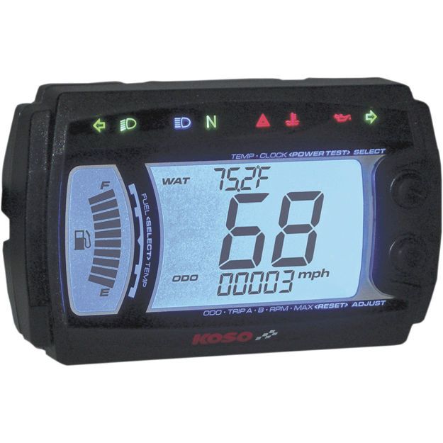 KOSO NORTH AMERICA SPEEDOMETER MULTIFUNCTION XR-SR BLACK