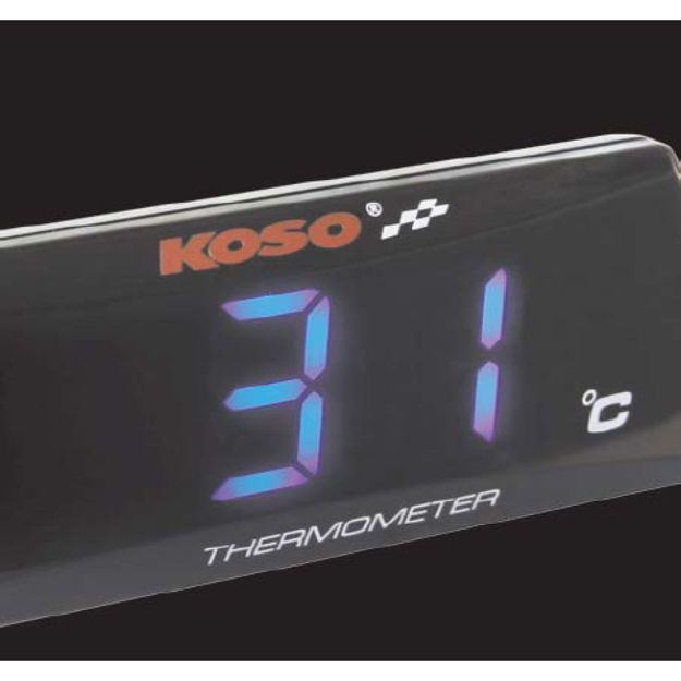 KOSO NORTH AMERICA THERMOMETER SUPER SLIM BLUE LIGHT