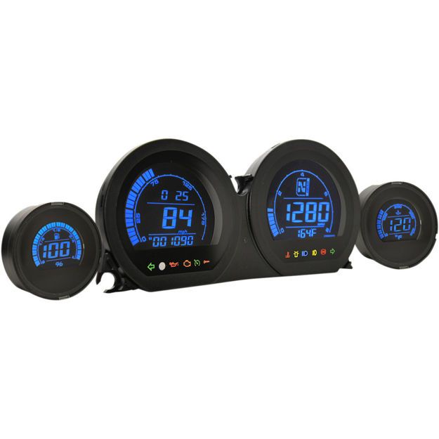KOSO NORTH AMERICA GAUGE SET HD-6 GAUGES BK
