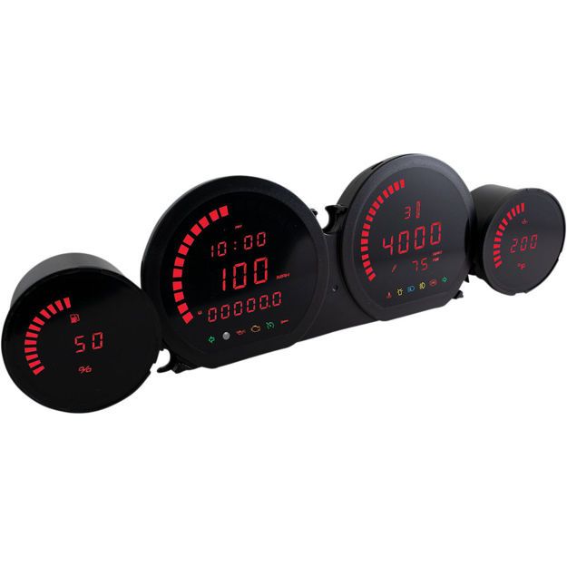 KOSO NORTH AMERICA GAUGE SET HD-03L RED