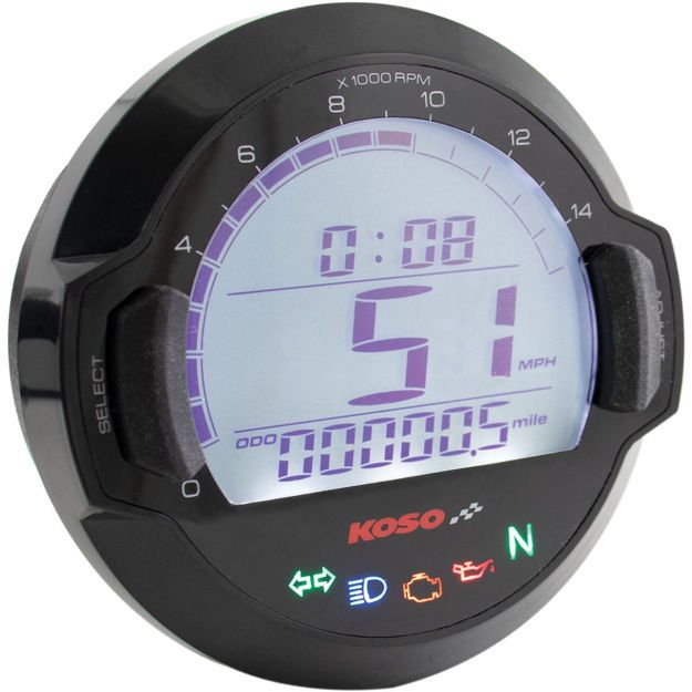 KOSO NORTH AMERICA SPEEDOMETER TACHOMETER MULTIFUNCTION D64 DL-02S ABE BLACK