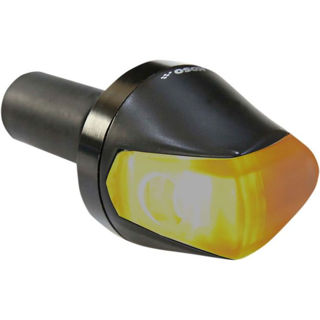 KOSO NORTH AMERICA TURN SIGNAL LED KNIGHT BAR END BLACK SMOKE