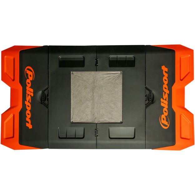POLISPORT PIT BIKE MAT FOLDABLE POLISPORT LOGO ORANGE/BLACK