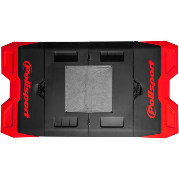 POLISPORT PIT BIKE MAT FOLDABLE POLISPORT LOGO RED/BLACK