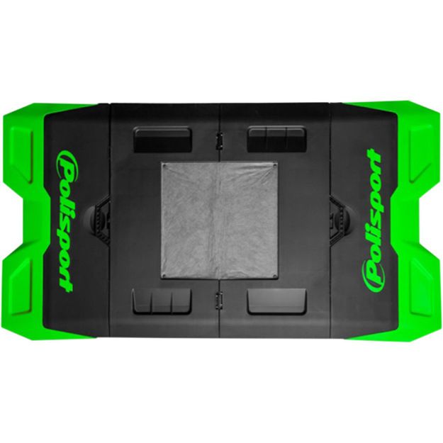 POLISPORT PIT BIKE MAT FOLDABLE POLISPORT LOGO GREEN/BLACK