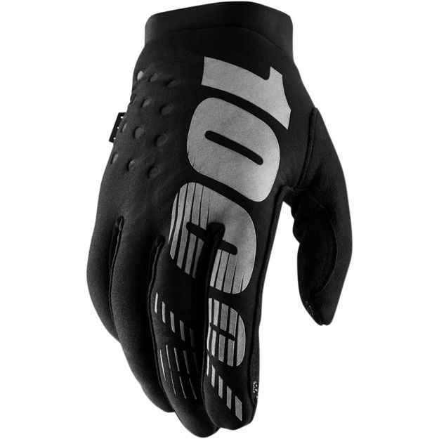 Γάντια Enduro 100% BRISKER COLD WEATHER  Μαύρο γκρι