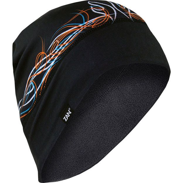 ΚΑΛΥΜΜΑ ΚΕΦΑΛΙΟΥ ZAN HEADGEAR SportFlex® Fleece  Pinstripe Flame ΑΣΠΡΟ/ΜΑΥΡΟ/ΠΟΡΤΟΚΑΛΙ ONE SIZE