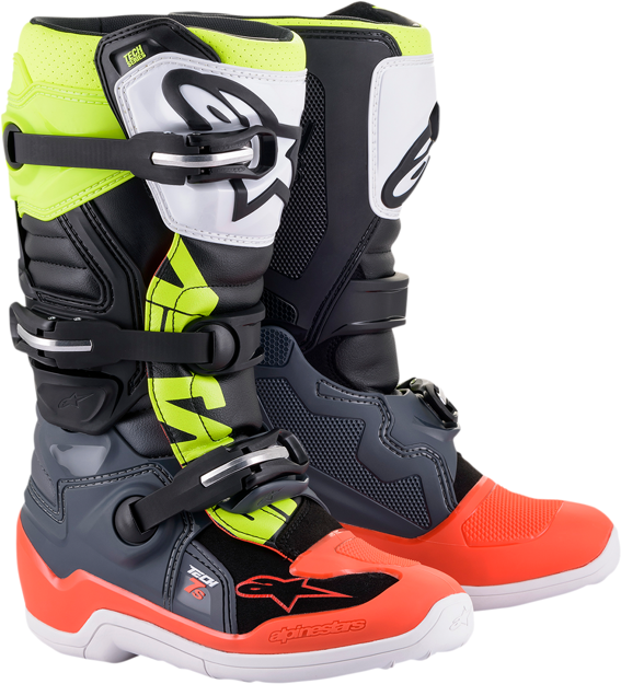 ΜΠΟΤΕΣ ΜΗΧΑΝΗΣ ΠΑΙΔΙΚΕΣ ALPINESTARS Tech 7S κιτρινο λευκο ΚΟΚΚΙΝΟ ΓΚΡΙ ΜΑΥΡΟ