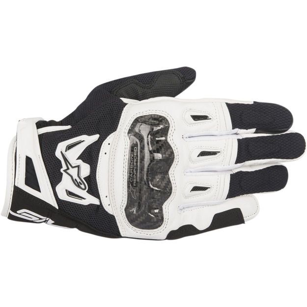 ΓΑΝΤΙΑ ALPINESTARS SMX-2 Air Carbon V2 ΛΕΥΚΟ ΜΑΥΡΟ