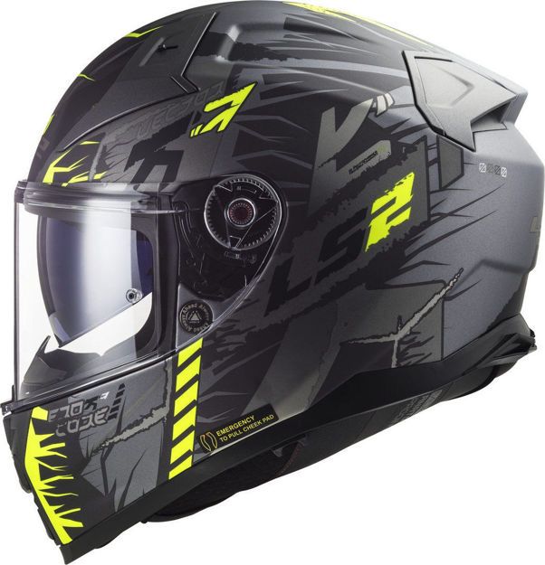 ΚΡΑΝΟΣ ΜΗΧΑΝΗΣ LS2 Vector II FF811 Techbot Titanium Matt H-V Yellow